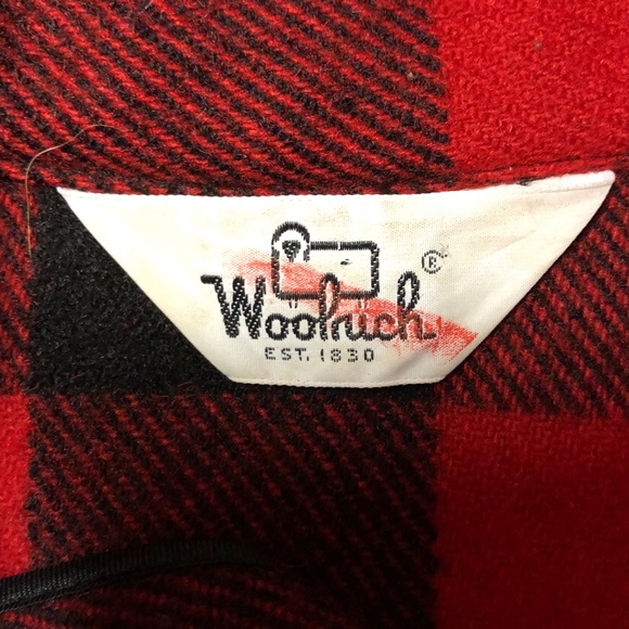 Woolrich red black Buffalo check wool blend coat - Picture 5 of 7